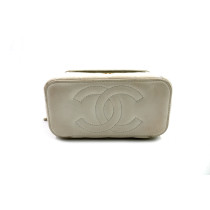 Chanel Vanity Case Pelle Bianca