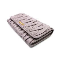 Miu Miu Portafoglio Matelasse Pelle Lilla