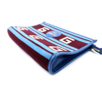Gucci Pochette Panno Bordeaux e Azzurro