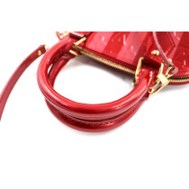 Louis Vuitton Alma BB Rayures Vernis Red Purple