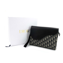 Dior Pochette Saddle A5 Pelle e Tela Oblique