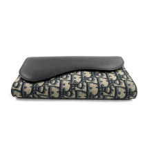 Dior Portafoglio Saddle Pelle e Tela Oblique