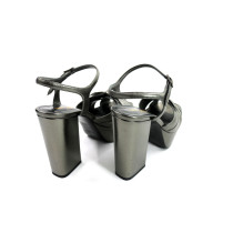 Saint Laurent Sandali Zeppa Pelle Canna di Fucile