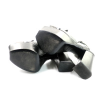 Saint Laurent Sandali Zeppa Pelle Canna di Fucile