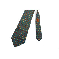 Hermes Cravatta Seta Verde