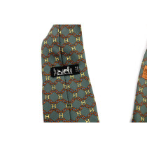 Hermes Cravatta Seta Verde