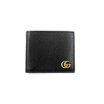 Gucci Portafoglio Bi-Fold Marmont Pelle Nera