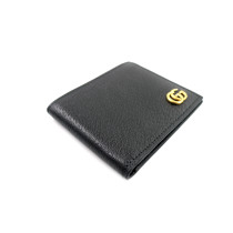 Gucci Portafoglio Bi-Fold Marmont Pelle Nera