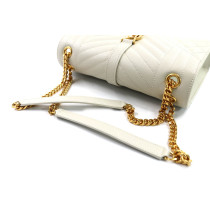 Saint Laurent Envelope Medium Pelle Bianca