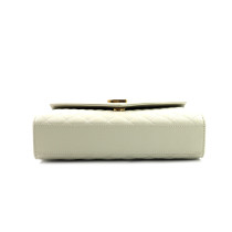 Saint Laurent Envelope Medium in Pelle bianco avorio