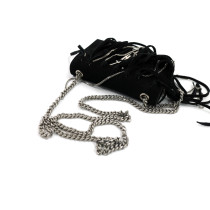 Saint Laurent Kate Pelle Scamosciata Nera