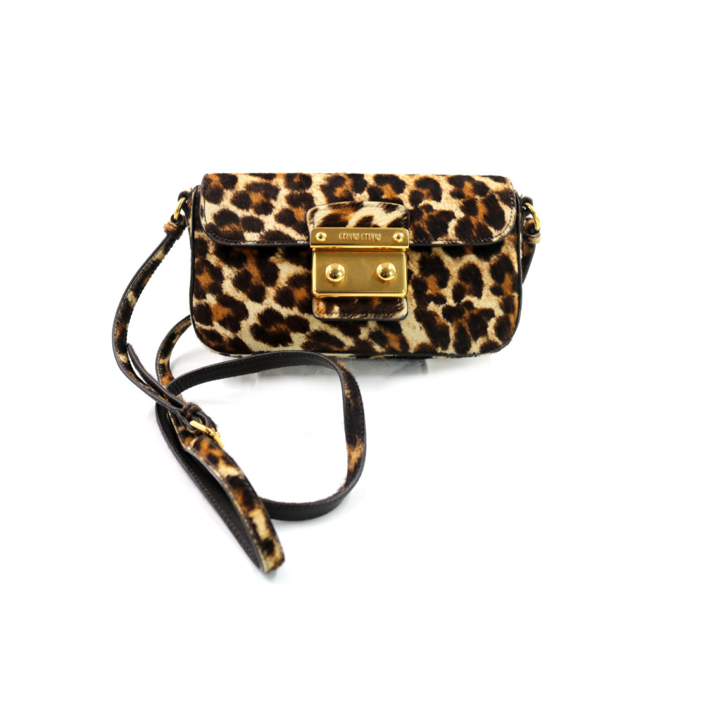 Miu Miu Tracolla Pelle Animalier