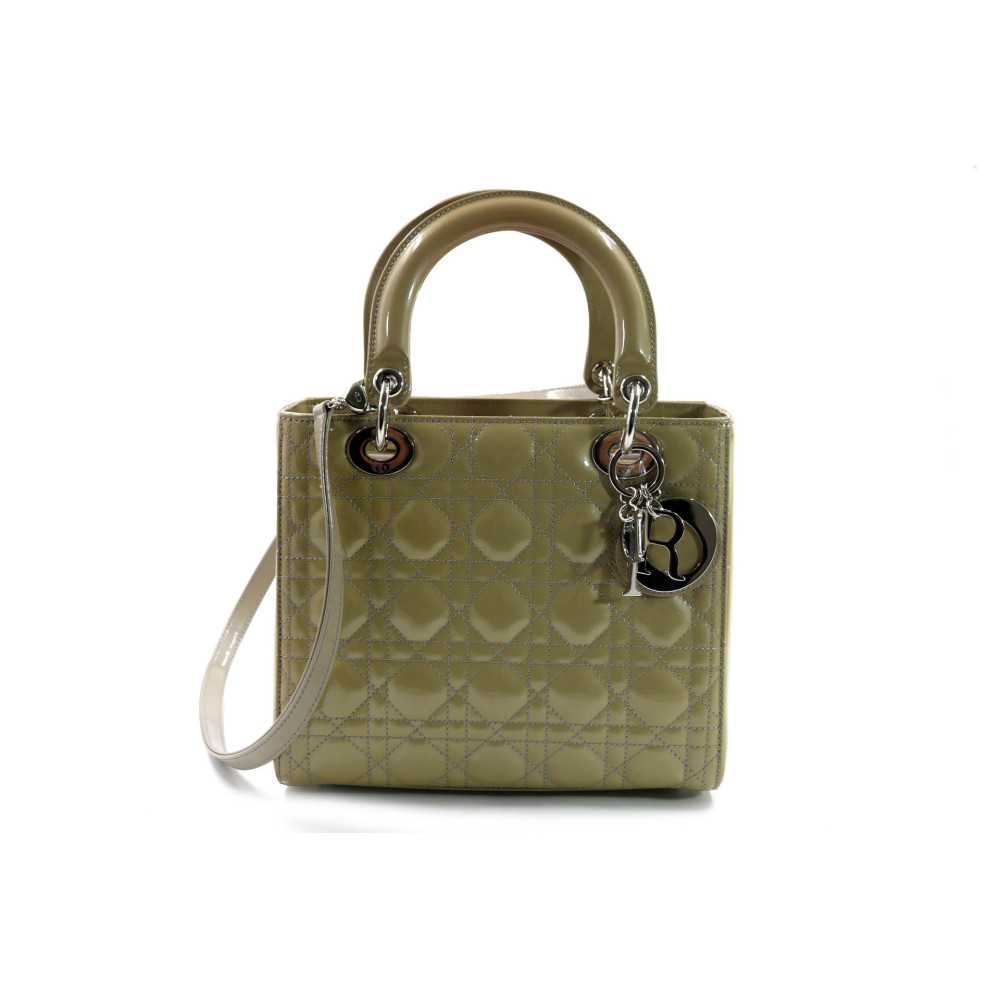 Dior Lady Dior Media Pelle Beige