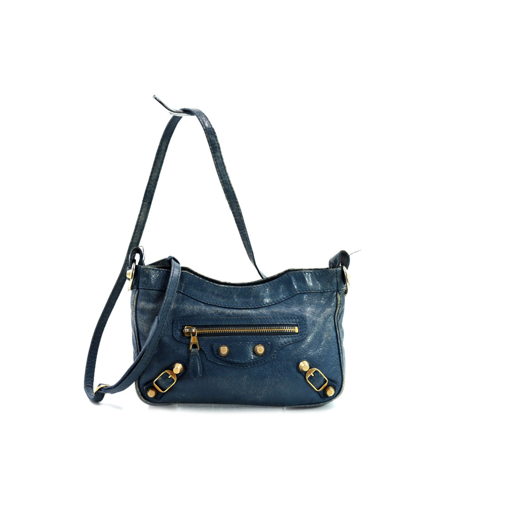 Balenciaga City Mini Leder Blau