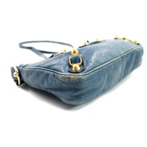 Balenciaga City Mini Pelle Blu