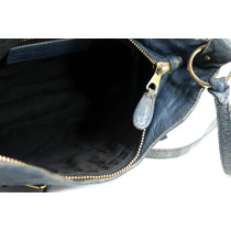 Balenciaga City Mini Cuir Bleu