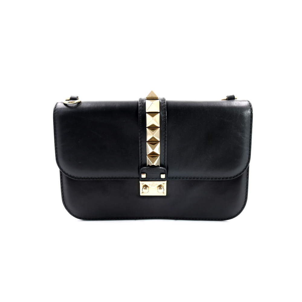Valentino Glam Lock Pelle Nera