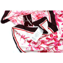 Gucci Foulard Seta Rosa, Bordeaux e Bianca