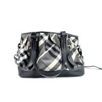 Burberry Tote Lowry Check Grigio