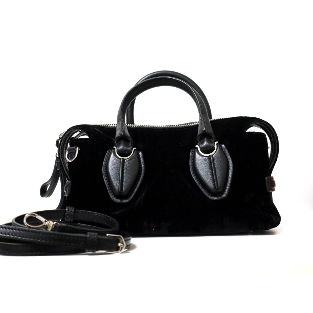 Tod's Shopping Mini Velluto Nero
