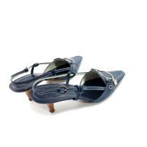 Tod's Sling Back Pelle Blu