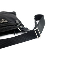 Prada Tracolla Tela Vela Nera