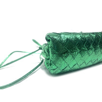 Bottega Veneta Pouch Mini Pelle Verde Metallico
