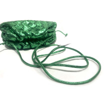 Bottega Veneta Pouch Mini Pelle Verde Metallico