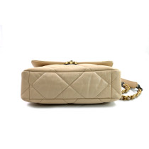 Chanel Tracolla 19 Pelle Beige