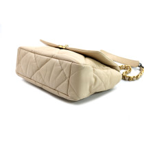 Chanel Tracolla 19 Pelle Beige