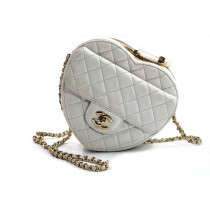 Chanel Pochette Heart Bag Pelle Bianca