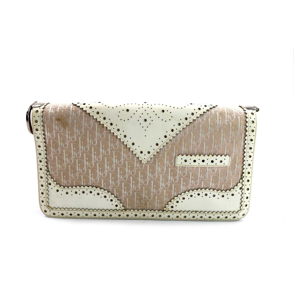 Dior Romantique Trotter Tela Rosa e Bianca