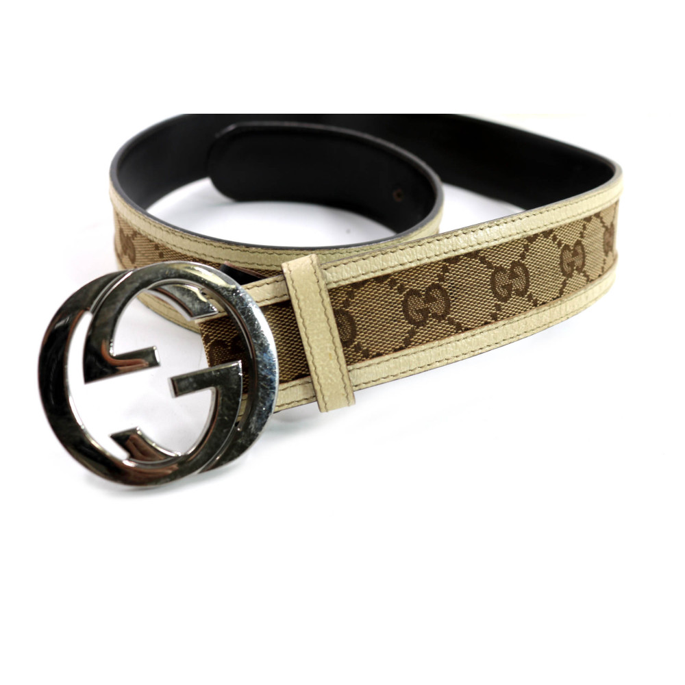 Gucci Cintura Interlocking GG Beige