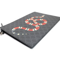 Gucci Pochette Bestiary King Snake GG Nero