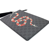 Gucci Pochette Bestiary King Snake GG Nero