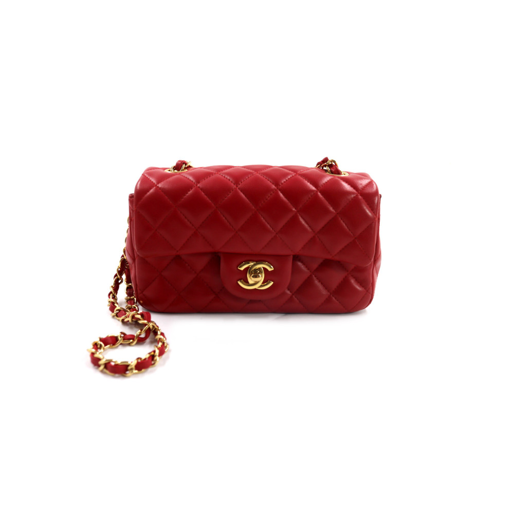 Chanel Rectangular Mini Pelle Rossa