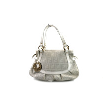 Fendi Tracolla Tela e Pelle Bianca