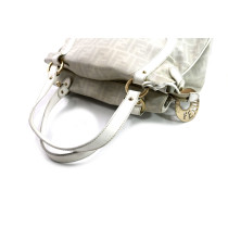 Fendi Tracolla Tela e Pelle Bianca