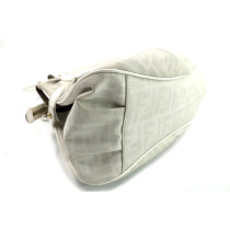 Fendi Tracolla Tela e Pelle Bianca