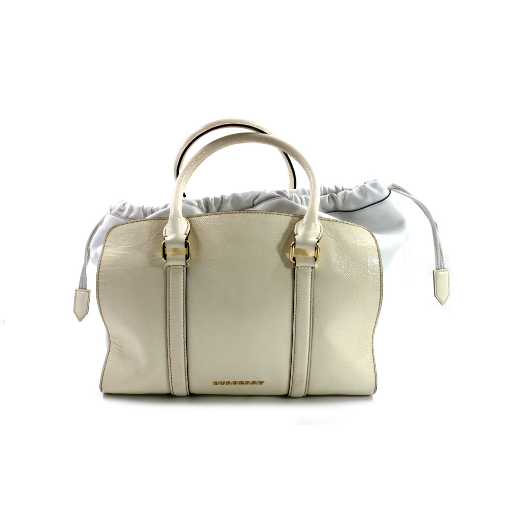 Burberry Shopping Pelle Bianca