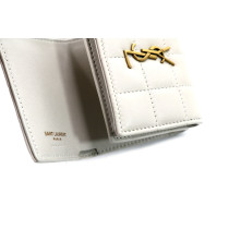 Saint Laurent Portafoglio Cassandre Pelle Blanc Vintage