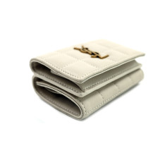 Saint Laurent Portafoglio Cassandre Pelle Blanc Vintage