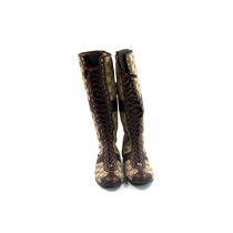 Gucci Stivali GG Marrone e Beige