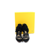 Fendi Sandali Pelle Scamosciata Nera