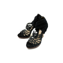 Fendi Sandali Pelle Scamosciata Nera