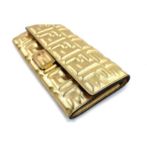 Fendi Portafoglio Pelle Oro