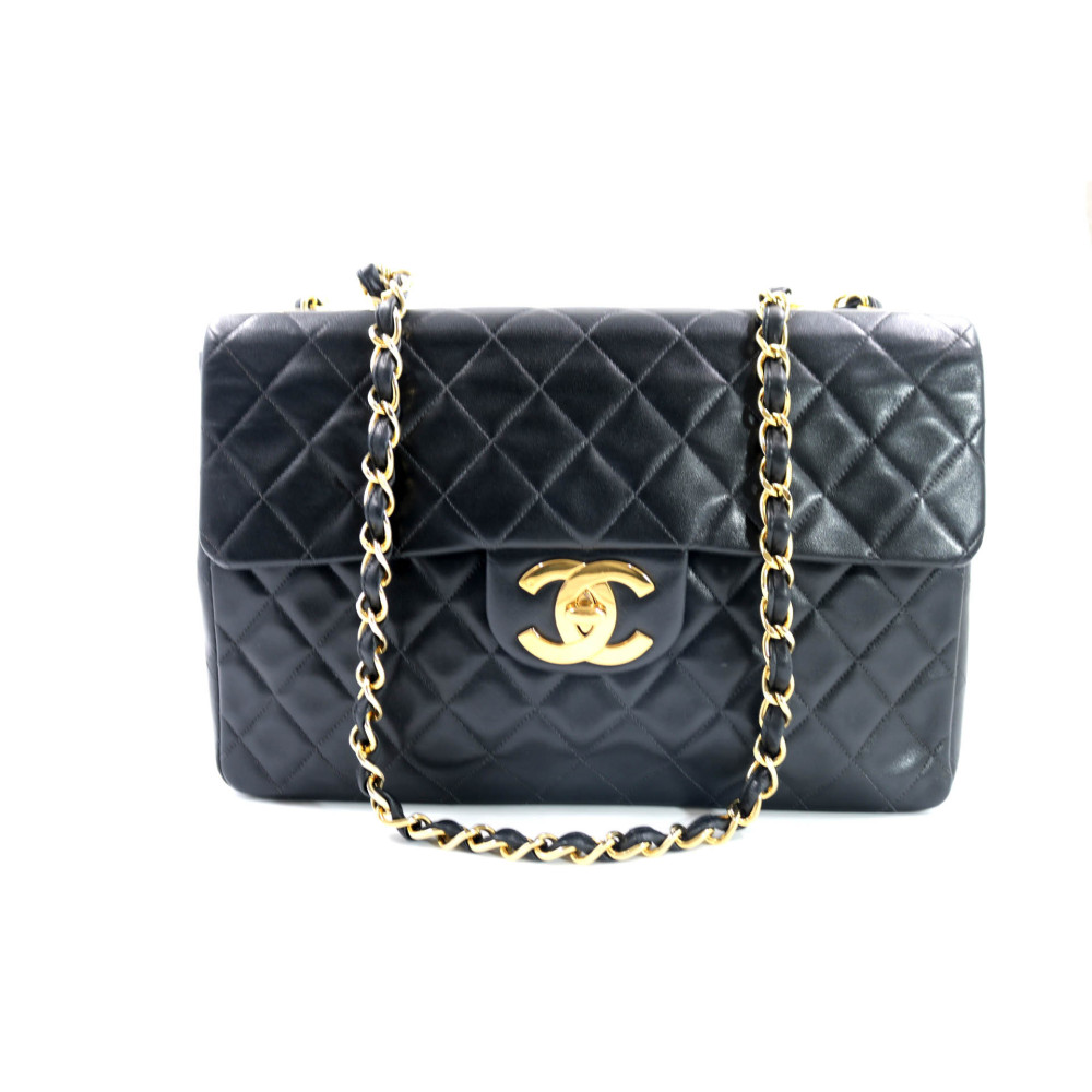 Chanel Maxi Logo Pelle Nera