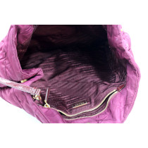 Prada Shopping Tela e Vernis Bordeaux