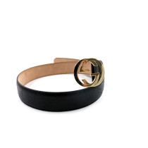 Gucci Cintura Interlocking Pelle Guccissima Nera