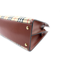 Burberry Title Bag Small Check Marrone